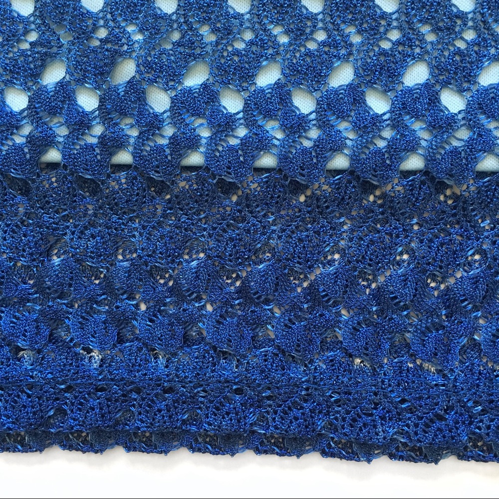 NY Collection Blue Ombré Lace Tunic Top Like New - Picture 2 of 4